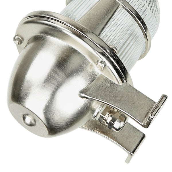 Lampe mit Metallgehäuse und Glasabdeckung