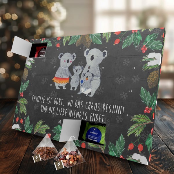 Mr. & Mrs. Panda Tee Adventskalender Koala Familie - Schwarz