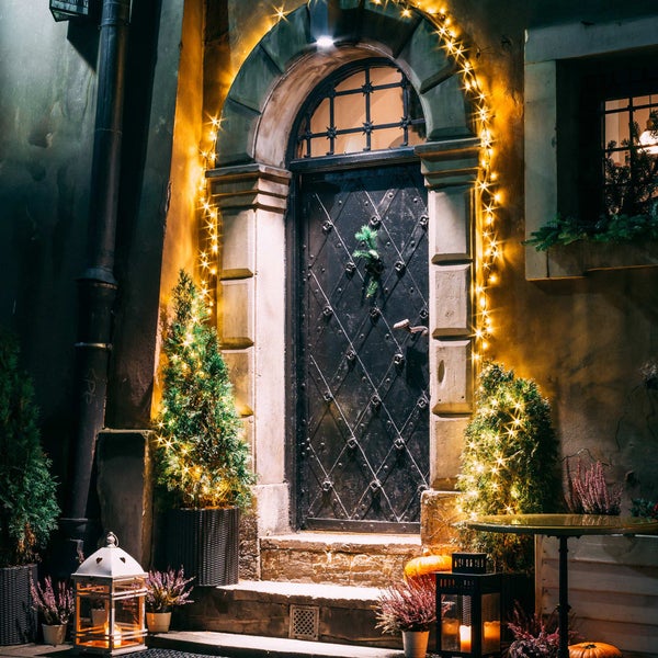 ECD Germany LED Cluster Lichterkette 20m Länge, 1000 LEDs Extra Warmweiß, 3m Stromkabel, IP44, Clusterlichterkette Büschellichterkette für Weihnachten Weihnachtsbaum Weihnachtsbeleuchtung, Innen/Außen