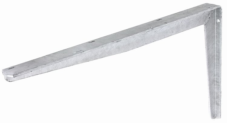 Schwerlastkonsole aus feuerverzinktem Stahl mit Bohrungen zur Wand- und Regalbodenbefestigung