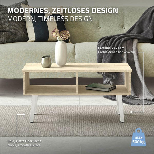 ML-Design 4er Set Tischbeine schräg H:30 cm, Weiß glänzend, aus pulverbeschichtetem Stahl, eckig, Profil 4x4 cm, I-Form, Möbelfüße Metall 96° Neigung, Tischfüße Möbelbeine für Couchtisch, Sitzbank