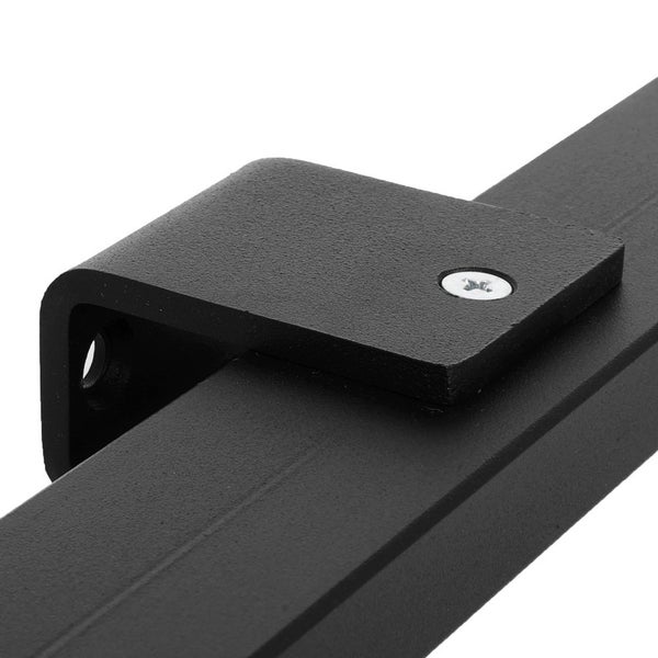 Halter für Design-Treppengeländer schwarz rechteckig