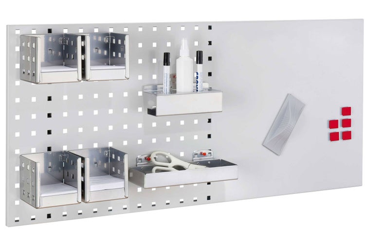 Kappes LogoChart® Office Set #3 1x Lochplatte 1000x450mm 1x Zubehörsortiment 15-teilig Alufarben