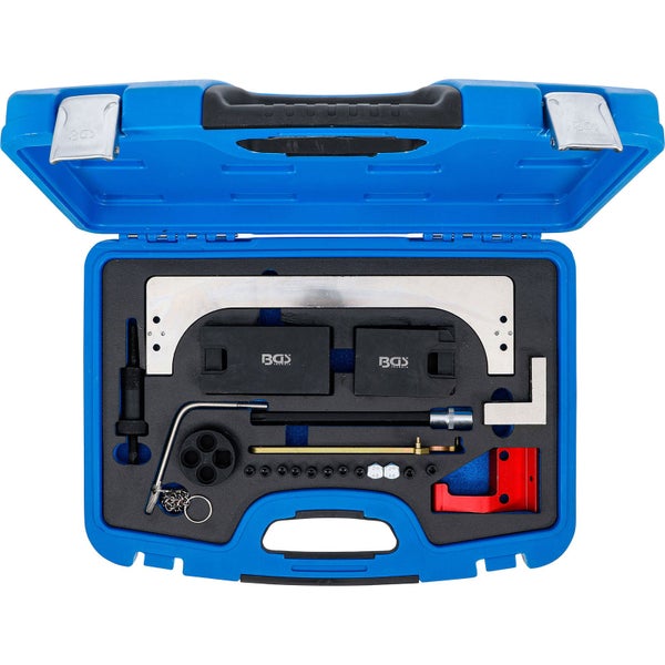 BGS Werkzeugsatz in geöffnetem, blauem Werkzeugkoffer