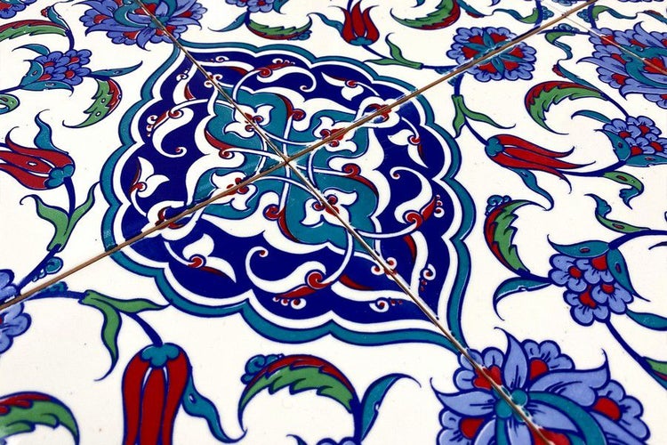 Türkische Fliesen Keramik 20x20 Feray - Keramische Wandfliesen für Bad und Küche im Mosaikstil | Packung mit 12 dekorativen Keramikfliesen 0,48 m2