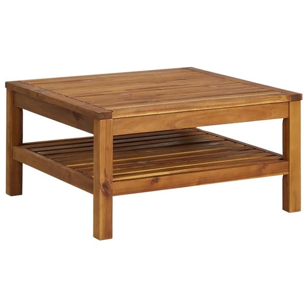3-tlg. Garten-Lounge-Set mit Cremeweißen Kissen Akazienholz