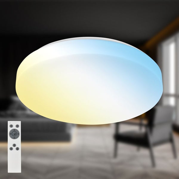 LED Deckenlampe LED Deckenleuchte Wohnzimmer Dimmbar Fernbedienung CCT Flur
