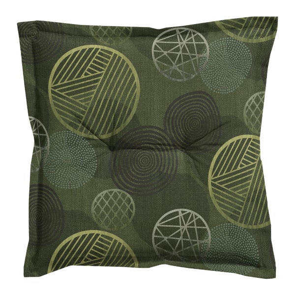Sitzkissen Circle grün - Ca. 50x50 cm - 4er-Set