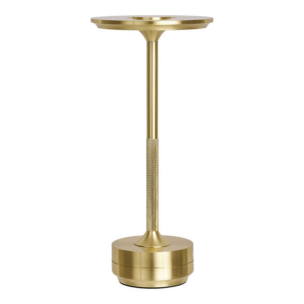 Lyneham Tischlampe LED wiederaufladbar Messing Dekor. 13 X 13 X 29 cm