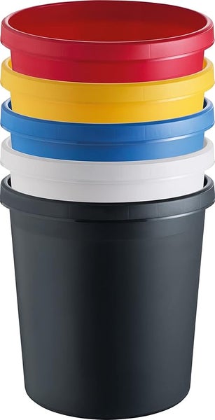 PROREGAL Klassischer Papierkorb Mit Großem Einwurf 45 Liter HxBxT 48 x 40 x 40 cm Kunststoff Schwarz