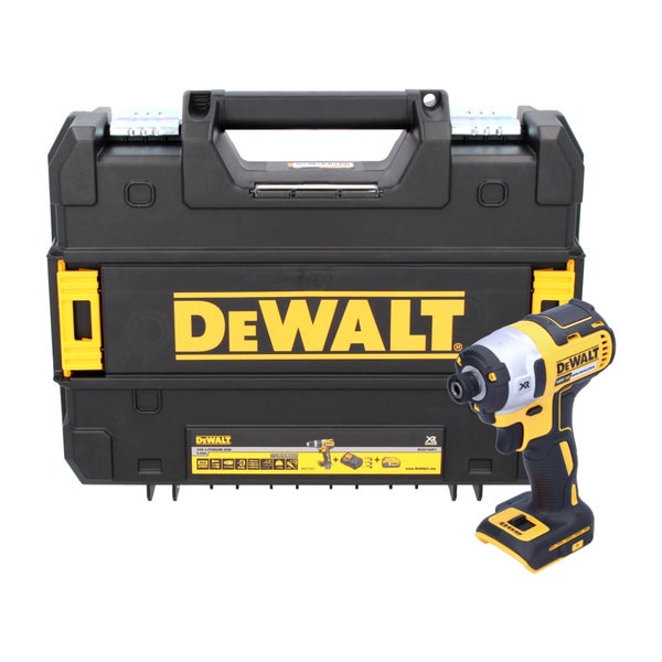 DeWALT Akku-Schlagschrauber mit schwarzem Transportkoffer, bürstenloser Motor, 18 Volt XR Serie.