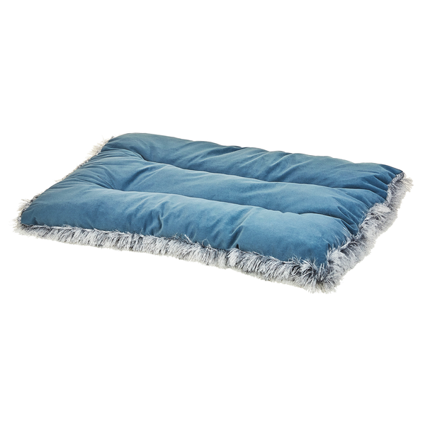 Tierbett ERGANI Samtstoff Blau