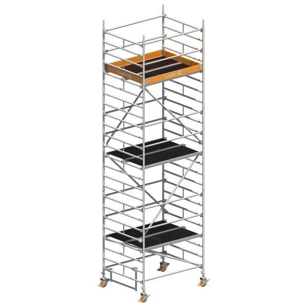 Rollgerüst von Layher mit drei Plattformen