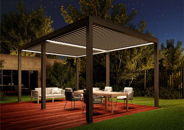 Huun Pergola Mezzo aus Metall 6x4m