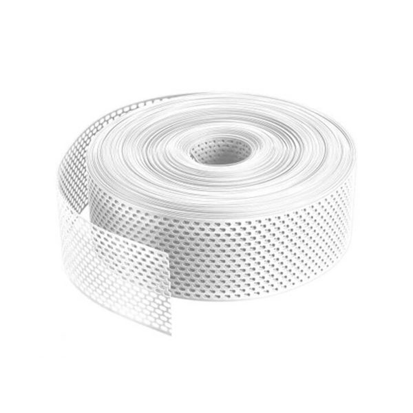 Perforiertes Fugendeckband auf Rolle für den Trockenbau.