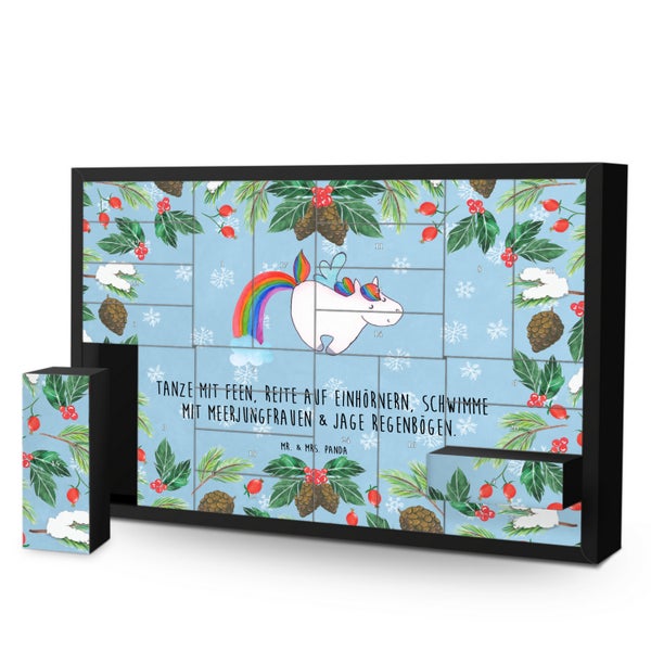 Mr. & Mrs. Panda Befüllbarer Adventskalender Einhorn Pegasus - Blau Pastell