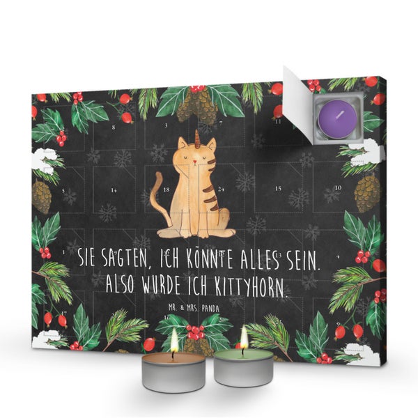 Mr. & Mrs. Panda Duftkerzen Adventskalender Einhorn Katze - Schwarz