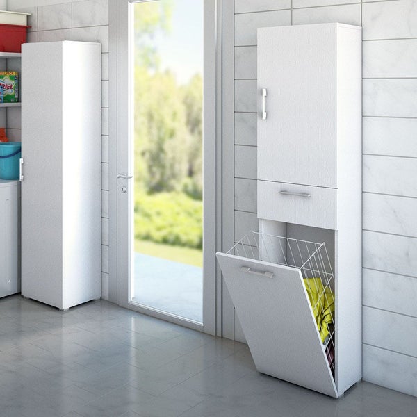 Wäschezimmer mit Wäschekipper und Schrank