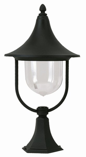 Außenleuchte mit klarem Glas und Sockel