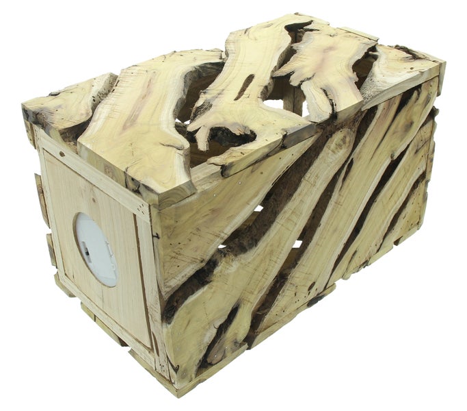Dekorativer Hocker aus Baumstammholz