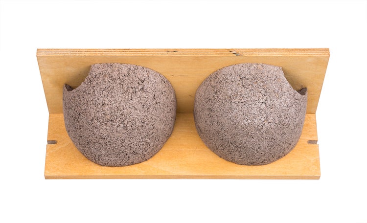 BigDean 2 Stück Schwalbennistkasten Doppelnest Schwalbennest Mehlschwalbennest Nistkasten Nisthilfe Schwalben Holzbeton