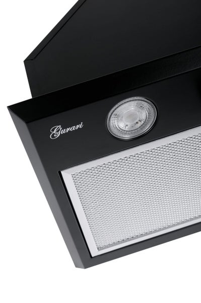 Gurari Dunstabzugshaube Detailansicht mit Metallfettfilter und LED Beleuchtung