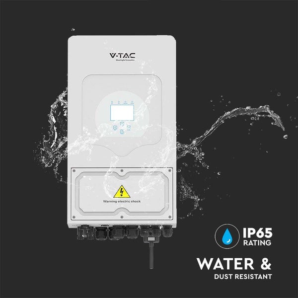V-TAC VT-787RD-SN - Hybrid-Solar-Wechselrichter - einphasig - weiß - 5 Jahre - IP65