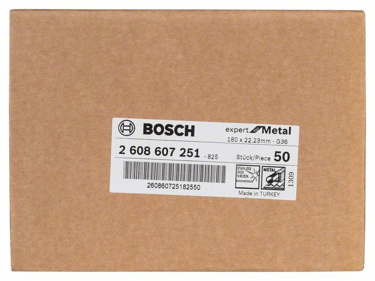 Bosch Fiberschleifscheibe Expert for Metal Korund 180 mm 22 mm 36 - 2608607251