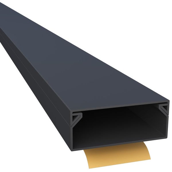 CILSON WDK4016SS Art.-Nr. 6700240.1.10 Kabelkanal Selbstklebend 40x16mm 10m, Schwarz - 10 Stück 1 m / 1000 mm, Unauffälliges Design, Breite Kabelkanäle