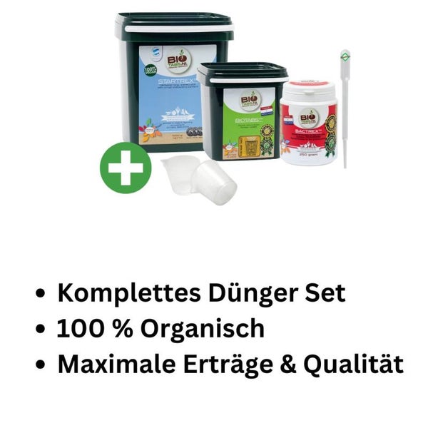 BioTabs 3-Teiliges Dünger Set L – Starterbox Small-Star mit Startrex, Bactrex & Biotabs (100% organisch) – Effektiver Biodünger für Indoor/Outdoor-Pflanzen – Fördert Wachstum & Bodenqualität