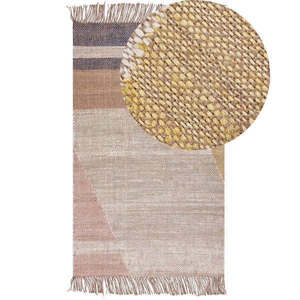 Teppich SAMLAR Braun 80 x 150 cm Jute
