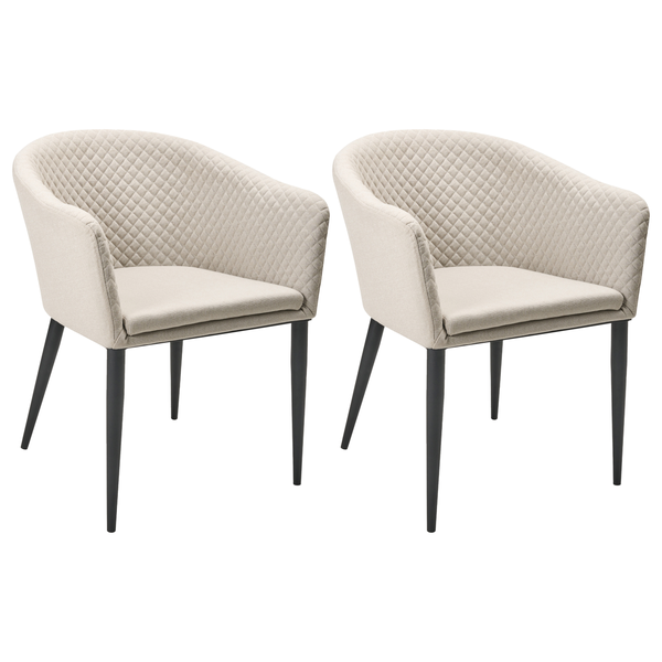 Gartenstuhl 2er Set TULUNI Stoff Beige