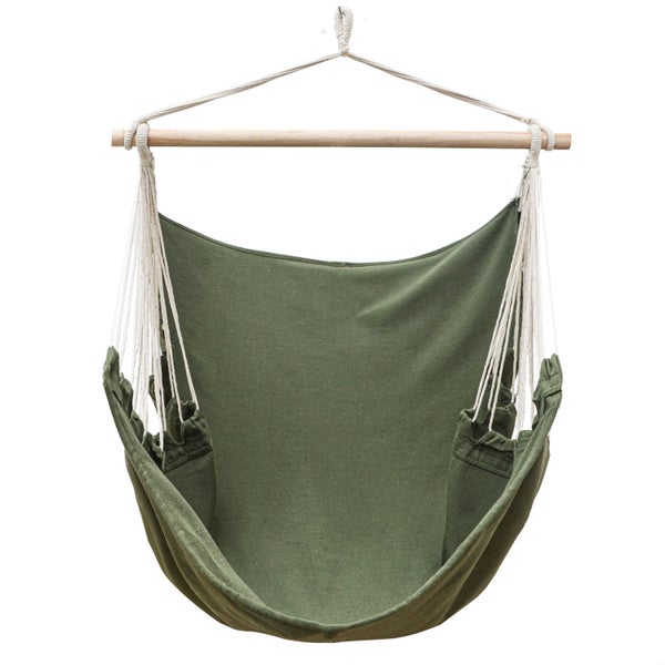 XL Hängesessel Relaxsessel 155x125cm bis 100kg in Moosgrün