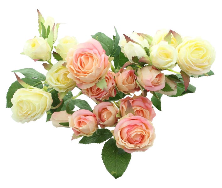 FRANK FLECHTWAREN | Kunstblume Rosenliebe, 4er Set, L: 38 cm, KUNSTSTOFF