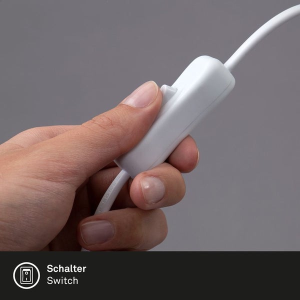 BRILONER YOTA LED Stehlampe, Sternendekor, Kabelschalter, Warmweißes Licht, chrom, 13 x 103,5 cm