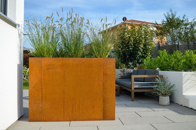 Hochbeet Sichtschutz ELEO Manarola 40 x 136 x 100 cm Cortenstahl
