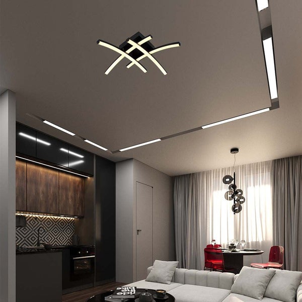 Wohnzimmer mit Deckenleuchten
