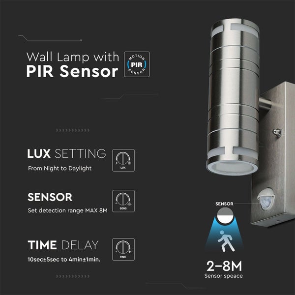 Wandleuchte mit PIR Sensor zur Bewegungserkennung