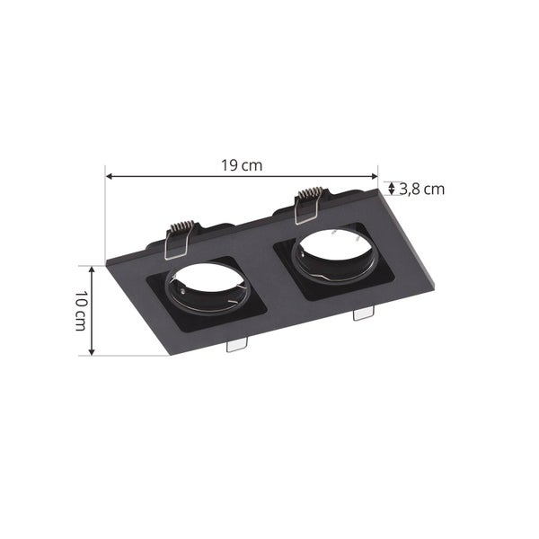 Lindby Thorid (Modern) in Schwarz aus Metall (2 flammig, GU10) Wohnzimmerleuchte