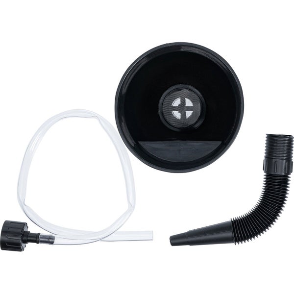 Regenwasserklappe mit Filtereinsatz, Schlauch und Ablaufbogen