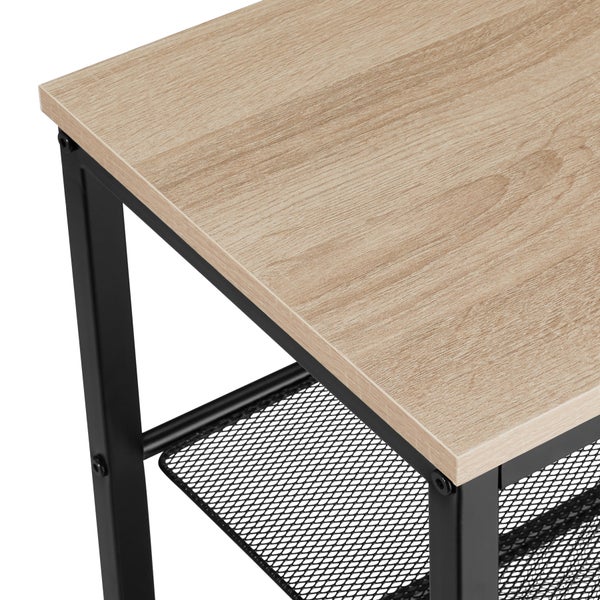 Schuhregal tectake Newport 80,5 x 30,5 x 72,5 cm Industrial Style Industrial Holz hell, Eiche Sonoma