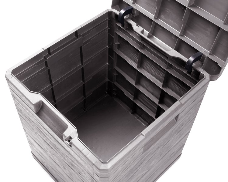 Ondis24 Kissenbox Madera Mini warmgrau, Aufbewahrungsbox, Box