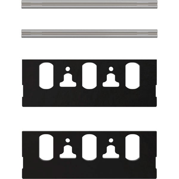 Garderobenschiene mit zwei Garderobenhaltern