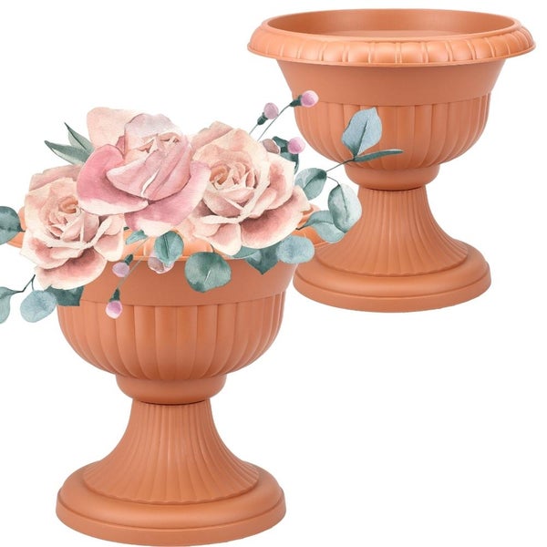 Blumentopf mit Ständer Terracotta