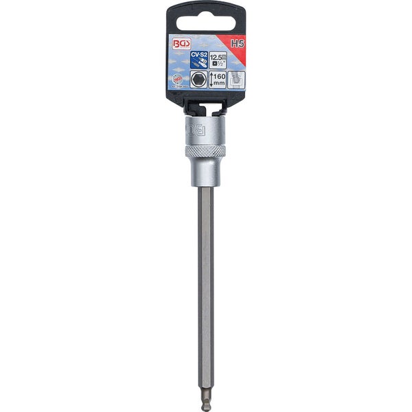 BGS Bit-Einsatz Länge 160 mm Antrieb Innenvierkant 12,5 mm (1/2) Innensechskant mit Kugelkopf 5 mm - 5184-HB5
