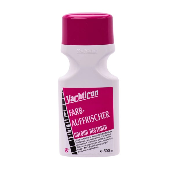 Yachticon Farb-Auffrischer Kunststoffreiniger 500 Milliliter Flasche für verblichene Kunststoffoberflächen