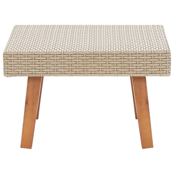 Garten-Couchtisch Poly Rattan Beige