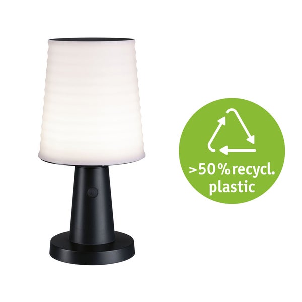Solar LED Tischleuchte Ilanga IP44 2700K 125lm Anthrazit