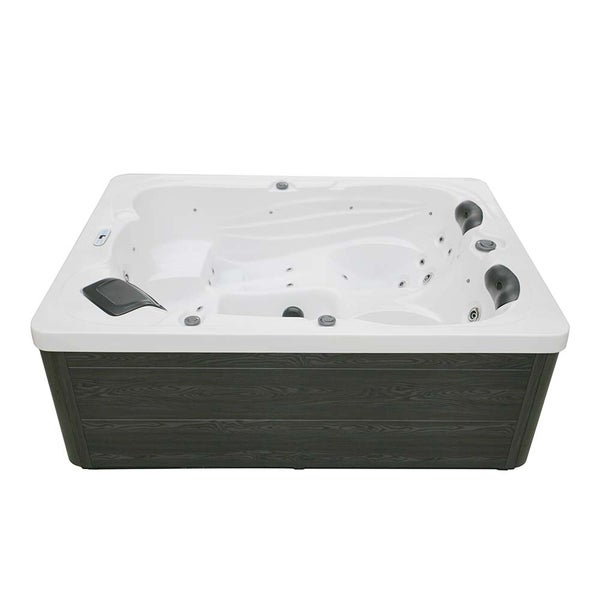 Home Deluxe - Outdoor Whirlpool - SUNSET PURE - Maße: 220 x 156 x 82 cm - Inkl. 32 Massagedüsen und 13 Lichtquellen I Außen Whirlpool Spa