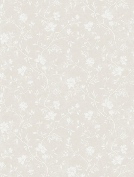 Sanders und Sanders Tapete Blumen Crème-Beige und Weiß - 53 cm x 10 m - 640195